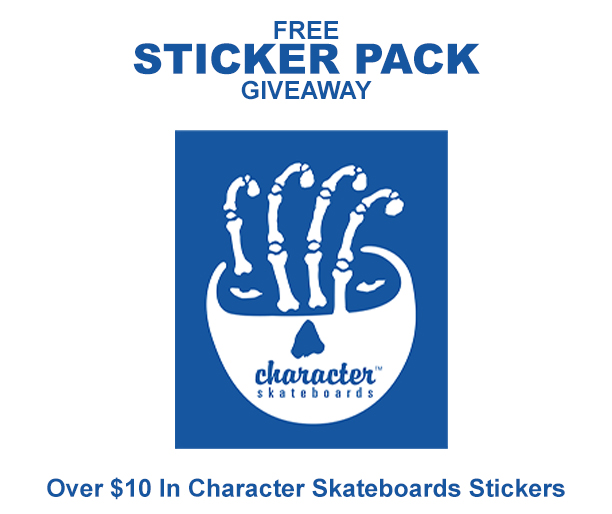 FREE GIVEAWAY from Character Skateboards, A Chicago Skateboarding Company.